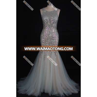 Sexy Beaded Mermaid Prom Dress Evening Dress real photo Floor Length Evening Dress