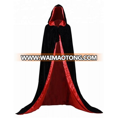 Venus Bridal Unisex Halloween Capes Hooded Cloak Velvet Capes Christmas Cosplay Costumes Cape